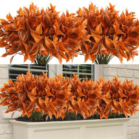 Price: $33.99#krissing #bundles #artificial #flowers #outdoors #resistant #outdoor #flowers #plastic #shrubs #plants #garden #porch #autumn #decor Fall Outdoor Flowers, Plants For Home Garden, Fall Garden Decor, Plants For Home, Fireplace Garden, Fall Flower Arrangements, Planting Shrubs, Garden Porch, Outdoor Flowers