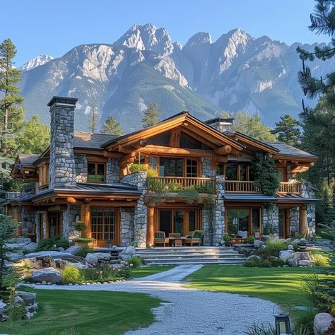 Mountain Dream Homes, Log Cabin Living, Dream Life House, House Layout Plans, Cabin Living, Beautiful House Plans, Sell Your House Fast, Luxury Homes Dream Houses, Dream House Interior