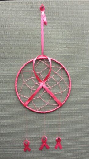 Ribbon Dream Catcher, Survivor Party, Relay For Life, Dream Catcher Diy, Tickled Pink, Dream Catchers, Pink Ribbon, Crafts To Make, Dream Catcher