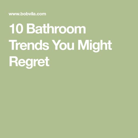 10 Bathroom Trends You Might Regret Sink Trends, Trending Bathroom Colors, Latest Bathroom Trends, Pastel Bathroom, Spa Inspired Bathroom, Latest Bathroom, Bathroom Design Trends, Tile Trends, Bathroom Color