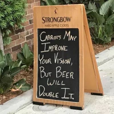 Beer Chalkboard Art, Bar Chalkboard Ideas, Funny Beer Signs, Letterboard Signs, Bar Quotes, Funny Bar Signs, Patio Decorations, Cheers To That, Hard Apple Cider