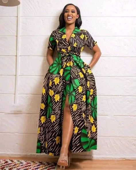 Trendy Ankara Styles Classy, Long Dress Styles, Chitenge Dresses, African Maxi Dress Ankara, Stylish Naija, Long African Dresses, African Print Dress Ankara, African Print Clothing, African Dresses Modern