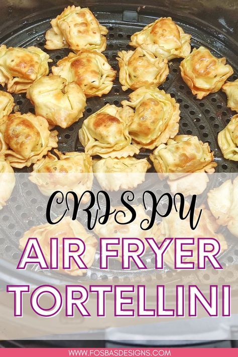 Crispy Air Fryer Tortellini Recipe Breaded Tortellini, Air Fried Tortellini, Tortellini Air Fryer, Crispy Tortellini, Air Fryer Tortellini, Tortellini Recipe, Fried Spinach, Spinach Tortellini, Easy And Healthy Recipes