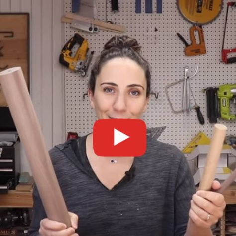 Need large dowels? Don't have a #lathe? Tamar Hannah's latest from 3x3 Custom #video is perfect for you! #woodcraft #woodworking #woodturning #turning #dowels #joinery #diy #maker #makersgonnamake #helpingyoumakewoodwork #furniture #furnituremaking https://youtu.be/6tyygJh8c8s Dowel Maker Jig, Dowel Joinery, Woodturning Videos, Diy Lathe, Dowel Jig, Woodworking Jig, Woodworking Joinery, Diy Furniture Easy, Woodturning