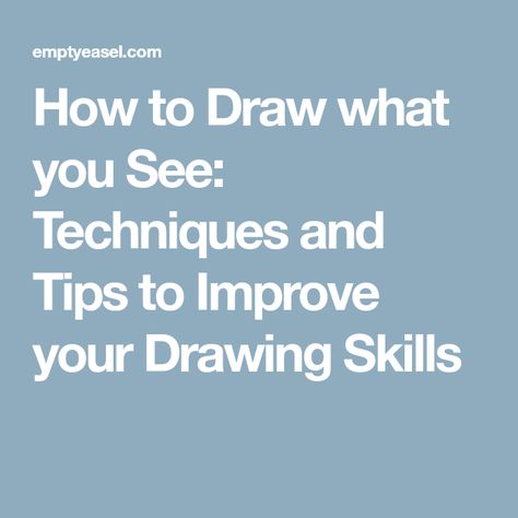 Improve Your Drawing Skills, Improve Your Drawing, Pencil Drawing Tutorials, Drawing Exercises, Your Drawing, Art Instructions, Painting Lessons, Drawing Lessons, Drawing Skills