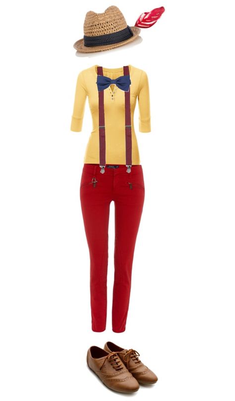 "Halloween Pinocchio Outfit" by caliheung ❤ liked on Polyvore Maroon Shirt Outfit, Pinocchio Costume, Shrek Jr, Shrek Party, Shrek Costume, Burgundy Outfit, Maroon Shirts, Theatre Costumes, Relaxation Gifts