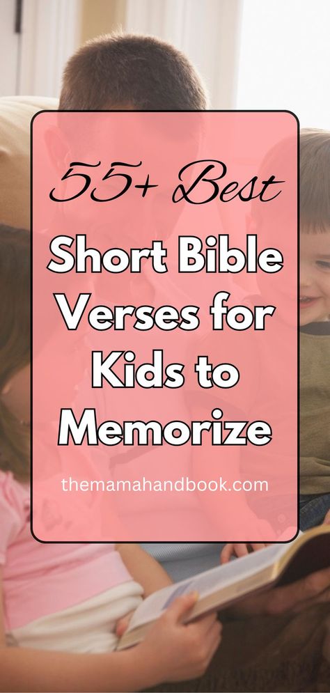 Explore bible memory verses for kids with these easy and simple scriptures for kids to memorize. Perfect for Sunday school or at home, these short kids bible memory verses offer fun ways to memorize scripture for kids. Check out the best bible verses for kids for a meaningful learning experience. Bible Memory Verses For Kids, Strong Bible Verses, Ways To Memorize Scripture, Scripture For Kids, Bible Memory Verses, Memory Verses For Kids, Scriptures For Kids, Verses For Kids, Short Verses