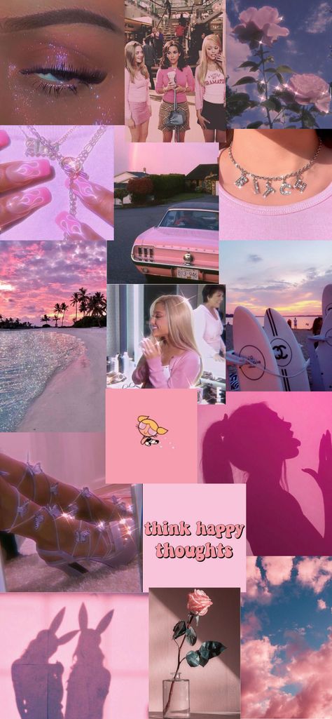 Trendy Teen Wallpapers, Y2k Lock Screen, Teen Wallpapers, Pink Collage Wallpaper, Teen Wallpaper, Pink Collage, Lock Screen Wallpaper Iphone, Wall Aesthetic, Lip Wallpaper