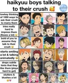 Haikyuu X Y/n, Anime Chart, Haikyuu Boys, Haikyuu Memes, Haikyuu Meme, Volleyball Anime, Haikyuu Funny, Kageyama Tobio, 5 Anime