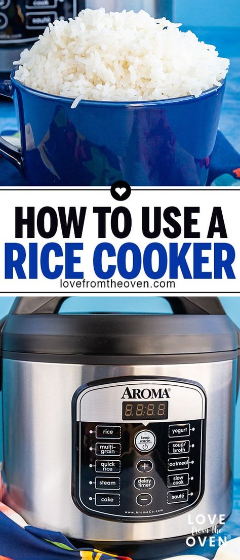 I can't believe I waited so long to get a rice cooker, it makes perfect rice, and is totally hands off. Super easy. Great Aroma Rice Cooker instructions and recipe. #rice #ricecooker #recipes #lftorecipes Aroma Cooker Recipes, Aroma Pot Recipes, Aroma Rice Cooker Recipes Easy, Aroma Rice Cooker Recipes Meals, How To Cook Rice In A Rice Cooker, Aroma Rice Cooker Instructions, Rice Cooker Instructions, Rice Cooker Mexican Rice, Rice Cooker Pasta