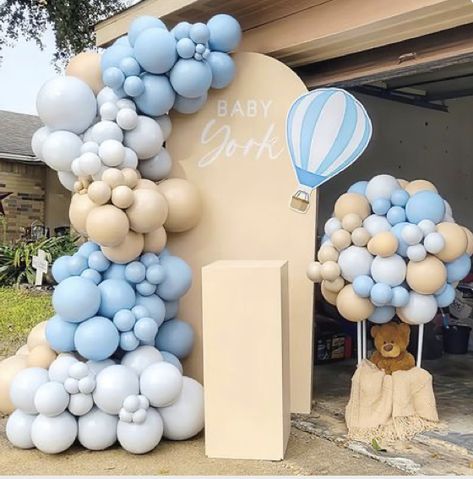 Balloon Birthday Themes, Theme Bapteme, Baby Shower Announcement, Idee Babyshower, Boy Birthday Decorations, Boy Baby Shower Ideas, Baby Shower Theme Decorations, Baby Gender Reveal Party