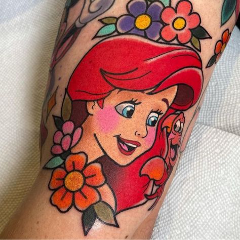 Neotraditional Disney Tattoo, Disney Traditional Tattoo, Cinderella Tattoo, Disney Tattoo, Disney Colors, Ink Ideas, Disney Tattoos, Neo Traditional, American Traditional