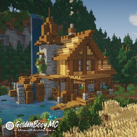 Cottage Minecraft, Rumah Minecraft Sederhana, Minecraft Village, Minecraft Mansion, Minecraft Structures, Minecraft House Ideas, Bangunan Minecraft, Minecraft House Plans, Minecraft Farm