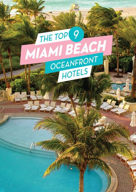 The Top 9 Miami Beach Oceanfront Hotels. A pool surrounded by lounge chairs and palm trees near the beach. Faena Hotel Miami, Miami Resort, Miami Hotels South Beach, Miami Beach Edition, Faena Hotel, Miami Travel Guide, South Beach Florida, Miami Beach Hotels, South Beach Hotels