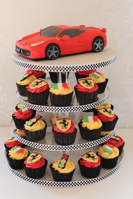 Ferrari Cake, Ferrari Party, Bolo Hot Wheels, Bday Stuff, Cars Birthday Cake, 2nd Birthday Party For Boys, Hot Wheels Birthday, Cars Birthday Party Disney, Car Birthday Theme