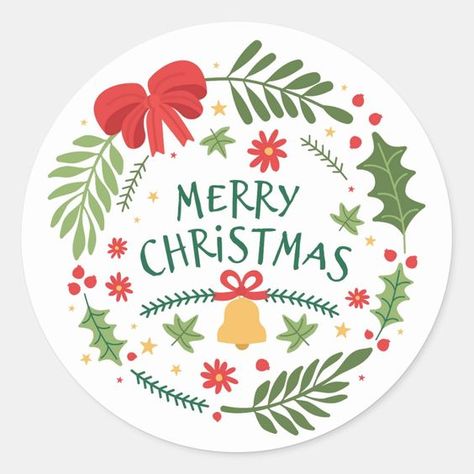 Merry Christmas Holly, Bells & Berries Sticke Christmas Stickers Aesthetic, Sparkle Christmas, Christmas Cutouts, Ideas Navidad, Stickers Aesthetic, Merry Christmas Wishes, Christmas Holly, Christmas Stickers, Christmas Gift Tags