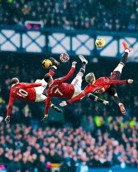 Manchester United Art, United Wallpaper, Cristiano Ronaldo Manchester, Lionel Messi Barcelona, Manchester United Team, Bicycle Kick, Soccer Photography, Manchester United Wallpaper, Manchester United Players