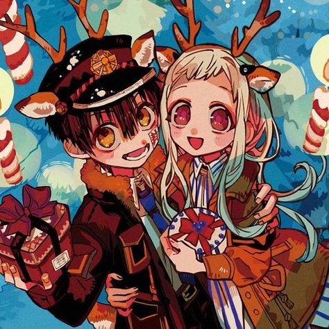 Shojo Anime, Tous Les Anime, Anime Christmas, Christmas Icons, Jibaku Shounen Hanako-kun, Anime Scenery, Anime Fanart, Manga Art, Anime Drawings