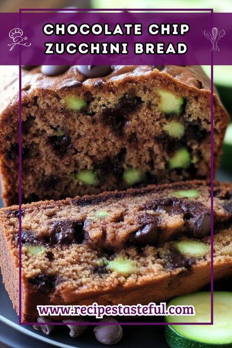 This Chocolate Chip Zucchini Bread is a moist, delicious, and chocolatey quick bread that's perfect for using up your zucchini. With just the right amount of sweetness and loaded with chocolate chips, it's a treat that can be enjoyed for breakfast, as a snack, or even dessert. Chocolate Chip Zucchini Bread, Zucchini Bread Recipe, Chocolate Zucchini Bread, Zucchini Bread Recipes, Chocolate Zucchini, Baking Bread, Zucchini Bread, Summer Squash, Quick Bread