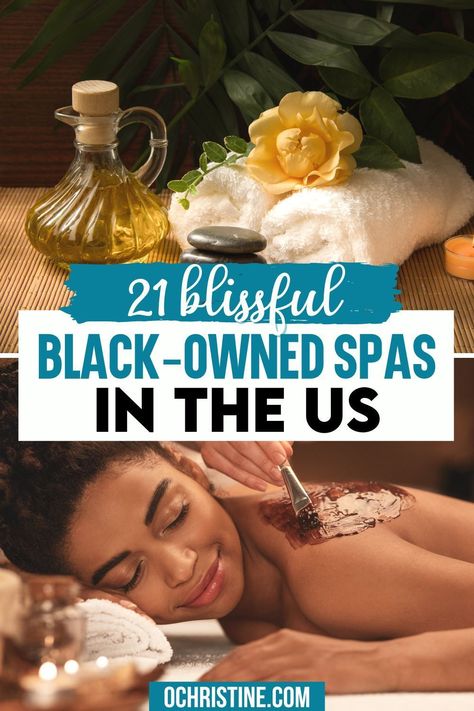 21 Blissful Black-Owned Spas in the US | Here's the list of US Black-owned spas you should try for your next self-care getaway or wellness session. Click to learn how you can grant yourself relaxation bliss while supporting Black-owned businesses in your area. | best spas in the us | best spas usa | wellness getaways in the us | spa retreat usa | spa vacations in us | spa retreat in the us | spa destinations usa | wellness travel | Best Spas In The Us, Spa Retreats, Wellness Space, Spa Trip, Greek Travel, Wellness Travel, Getaway Cabins, Spa Retreat, Spa Vacation