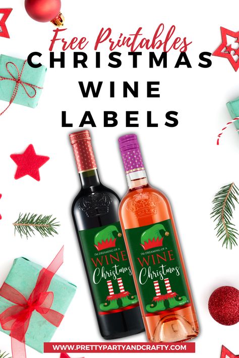 Grab free printable Christmas wine labels. I'm dreaming of a wine christmas label available at Pretty Party & Crafty Christmas Wine Labels Printable Free, Free Wine Label Template, First Christmas In Heaven, Christmas Wine Labels, Christmas Vodka, Christmas In Heaven Poem, Christmas Wine Bottle Labels, Wine Bottle Label Template, Wine Label Template