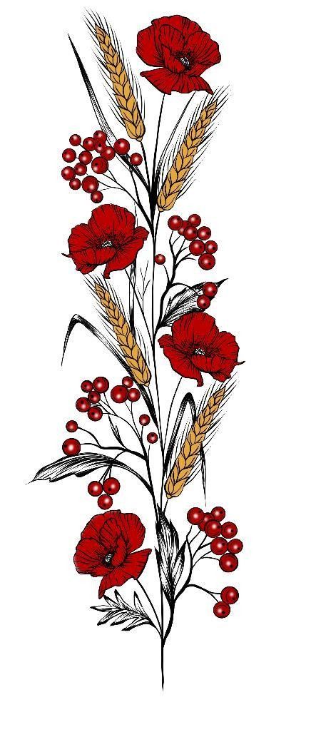 Ukrainian Folk Art Tattoo, Traditional Ukrainian Tattoo, Russia Tattoo, Ukrainian Symbols, Ukrainian Flowers, Slavic Tattoo, Ukrainian Tattoo, Flower Shoulder Tattoo, Wreath Drawing