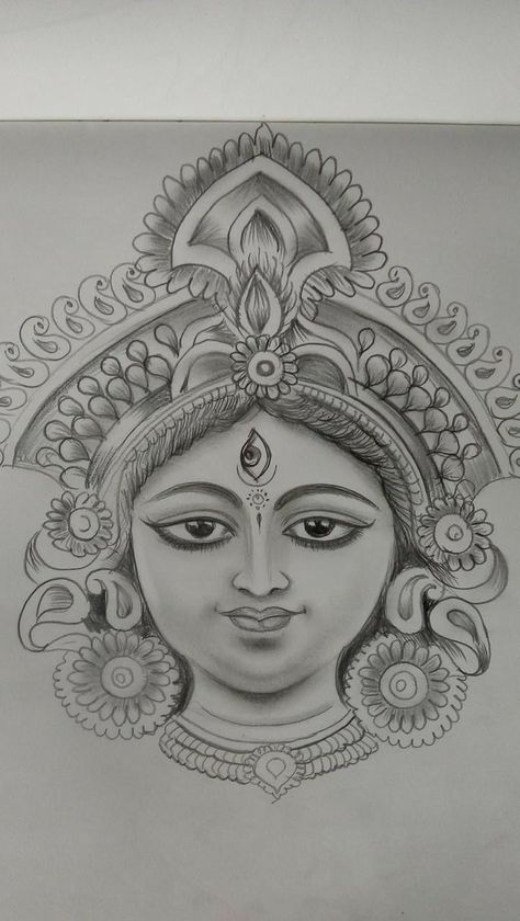 Durga Puja Drawing, Face Pose, Jewelry Sketch, Durga Ji, Tiger Drawing, Hide Face, Inspiration Painting, Jewellery Sketches, Dark Wallpaper Iphone