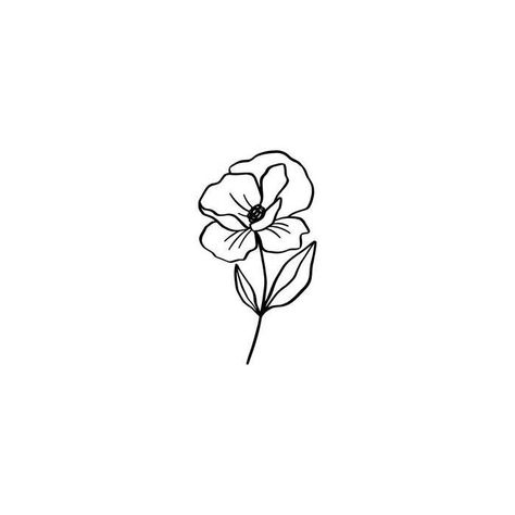 Flower Simple, Flower Leaves, Poppy Flower, Poppies, Tattoos, Flowers, Quick Saves, Art