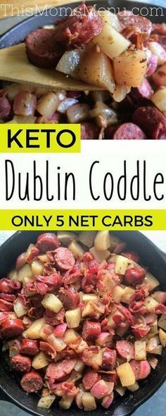 Whether you are looking for a traditional Irish dish to help you celebrate St. Patrick's Day, or you just want some good ol' comfort food, this recipe for keto Dublin Coddle it where it's at! Traditionally this dish is anything but low carb, but with a few simple swaps, this low carb version comes in at only 5 net carbs!! #keto #stpatricksday Dublin Coddle, Ketone Recipes, Keto Lasagna, Low Carb Diets, Carb Foods, Irish Recipes, Low Carb Dinner, Net Carbs, Ketogenic Recipes