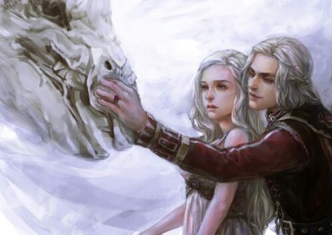 Young Daenerys & Viserys Game Of Thrones Khaleesi, Dessin Game Of Thrones, Daenerys Targaryen Art, Targaryen Art, Asoiaf Art, Fantasy Couples, Jaime Lannister, Targaryen Aesthetic, Gra O Tron