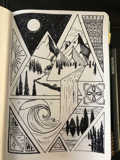 Doodle Art Drawing Creative Easy, Sketch Book Drawings Doodles, Doodle Sketch Ideas, Skechtbook Drawing, Cool Drawing Ideas Creativity Simple, Doodle Art Drawing Creative, Cool Drawings Tumblr, Easy Creative Drawings, Skechtbook Ideas