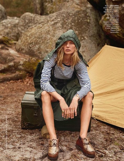 Hiking Hair, Retro Hiking, 2018 Hair, Adventure Magazine, Camping Style, Hiking Fashion, Anne Marie, Magazine Photography, Hiking Outfit