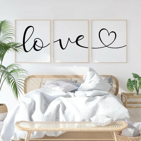 Bedroom Pictures Above Bed, Decor Over Bed, Over The Bed Wall Decor, Bedroom Wall Decor Above Bed, Bed Wall Decor, Bed Price, Dorm Room Inspiration, Over The Bed, Prints Set Of 3