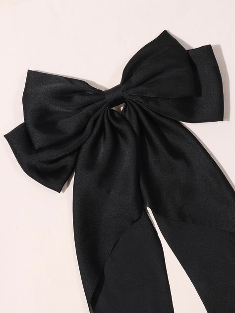 Black Bow Headband Women, Knot Decor, Decorative Hair Clips, French Clip, Bow Hairstyle, Hair Ribbon, Bow Knot, Silk Hair, Diy Couture