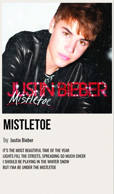 minimal poster of the song mistletoe by justin bieber Justin Bieber Album Cover, Justin Bieber Christmas, Justin Bieber Mistletoe, Justin Bieber Albums, Album Polaroid Poster, Justin Bieber Music, Justin Bieber Concert, Justin Bieber Songs, Justin Bieber Posters