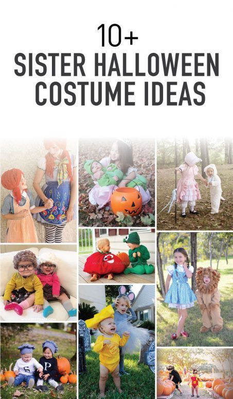 Sisters are the greatest! These adorable sister Halloween costume ideas are perfect for toddler and baby or any sibling age! Toddler And Baby Halloween Costumes Girl, Toddler Sister Halloween Costumes, Sisters Halloween Costumes Kids, Sister Halloween Costumes Toddler Baby, Toddler And Baby Halloween Costumes, Sister Halloween Costume Ideas, Costumes For Brothers, Sibling Halloween Costumes Sisters, Halloween Costumes For Brothers