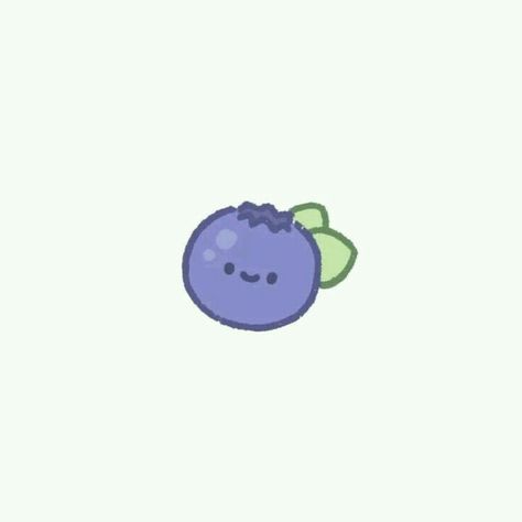 Cute Fruit Doodles, Blueberry Aesthetic Art, Blueberry Tattoo Minimalist, Blueberry Sketch, Blueberry Doodle, Cartoon Blueberry, Blueberry Drawing, Blueberry Tattoo, Cute Blueberry