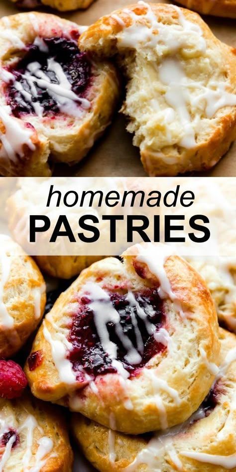 Danish Pastry Dough, Breakfast Pastry Recipes, Pastries Recipes Dessert, Favorite Breakfast Recipes, Sally's Baking, Danish Pastry, Sweet Dough, Breakfast Sweets, Homemade Pastries