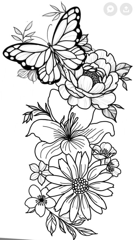 Flower Tattoo Stencils, Borboleta Tattoo, Cute Tattoos On Wrist, Flower Stencils, Beautiful Flower Tattoos, Tattoos For Women Half Sleeve, Black Girls With Tattoos, Tattoos For Black Skin, Red Ink Tattoos