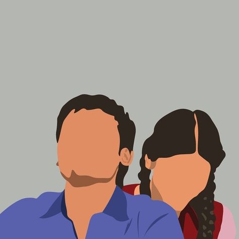 Tamil Movie Posters Minimalist, 96 Movie Illustration, Dhanush Illustration, Tamil Movie Poster Art, Kollywood Illustration, Tamil Movie Illustration, Tamil Actors Illustration, Couple Arts, Movie Illustration