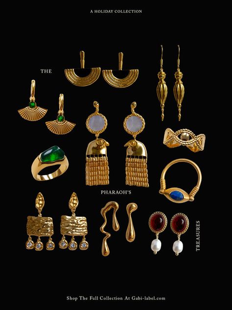 Egyptian Jewelry Ancient, Ancient Egypt Jewelry, Gabi The Label, Egyptian Inspired Jewelry, Egyptian Accessories, Egypt Jewelry, Ancient Egyptian Jewelry, Ancient Jewellery, Soul Shine