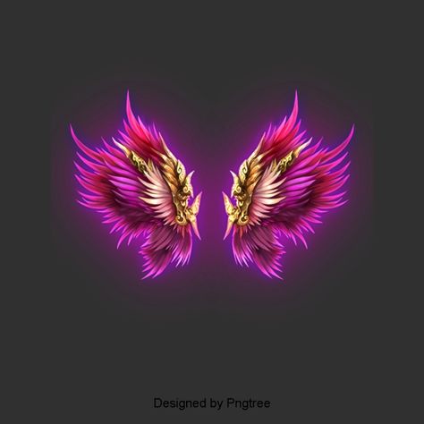 Baby Album Design, Cartoon Wings, Badges Ideas, Valentines Toppers, Fly Wings, Purple Galaxy Wallpaper, Magic Wings, Wings Game, Abstract Decoration