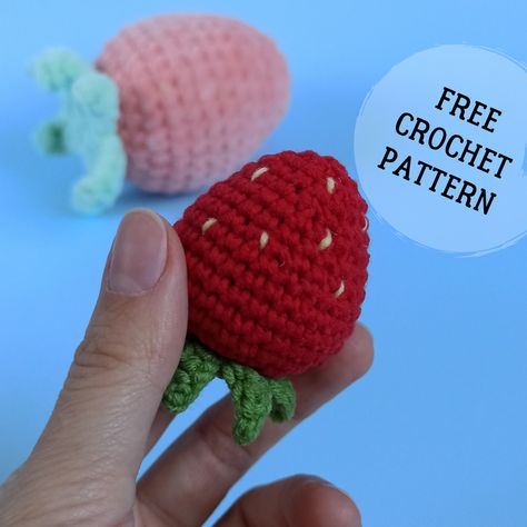 Tiny Strawberry Crochet Pattern, Mini Strawberry Crochet Pattern, Small Strawberry Crochet Pattern, Crochet Strawberry Keychain Pattern, Crochet Strawberry Car Hanging, Crochet Strawberry Keychain Pattern Free, Crochet Strawberry Amigurumi, Free Strawberry Crochet Pattern, How To Crochet A Strawberry