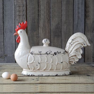 Sweet and Savory | Antique Farmhouse Rooster Canisters, Rooster Statue, Rustic Arrangements, Rooster Kitchen Decor, Chicken Kitchen, Ceramic Chicken, Rooster Kitchen, Rooster Decor, Chicken Decor