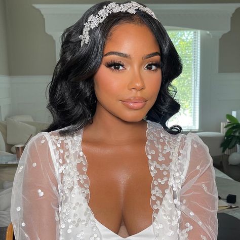 Luxury Bridal Makeup 🤍 Most gorgeous bride @kimberly.survivorqc Hair by the talented @patriciaajani Key products @charlottetilbury… | Instagram Engagement Shoot Makeup Black Women, Wedding Hair With Crown, Ethereal Eyes Palette, Black Bride Wedding, Black Wedding Makeup, Rio Sunset, Bride Wedding Makeup, Brides Hairstyles, Bride Makeup Natural