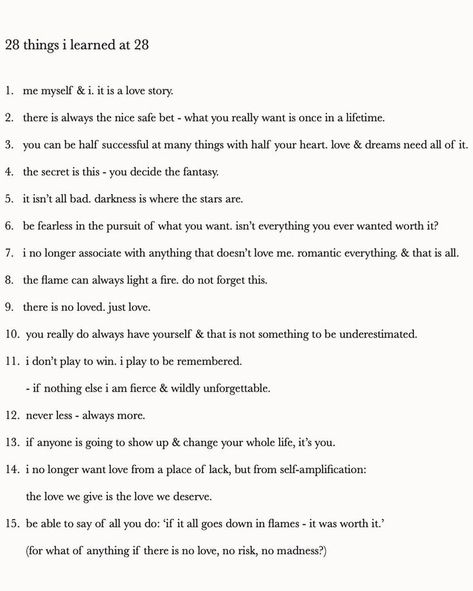 "u know i do this every year on my birthday :) this round a day belated, but here is my 28th list 🎂💌 i love getting older - time passing means more stories of a beautiful life!! thanks for being what makes mine so magical🪄♥️ to dreamland forever xx" pin: @arigrandebillieilish 28th Birthday Quotes, 28th Birthday Ideas, 28 Birthday, Birthday Quote, Pisces Birthday, Daily Journal Prompts, 28th Birthday, On My Birthday, Time Passing