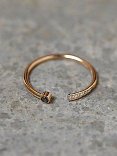 Zierlicher Ring, Gold Ring Designs, White Diamond Ring, Girly Jewelry, Gold Jewelry Fashion, Pretty Jewellery, Cute Jewelry, Black Diamond, White Diamond