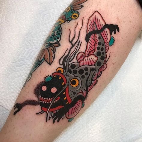 Tattoo uploaded by Henbo • Japanese tattoo by Henbo Henning #HenboHenning #Japanese #Irezumi #Japaneseinspired #yokai #mythologicalcreature • 1354225 • Tattoodo Henbo Henning Tattoo, Japanese Catfish Tattoo, Traditional Catfish Tattoo, Japanese Ghost Tattoo, Namazu Tattoo, Japanese Tattoo Traditional, New Japanese Tattoo, Japanese Traditional Tattoo Flash, Catfish Tattoo