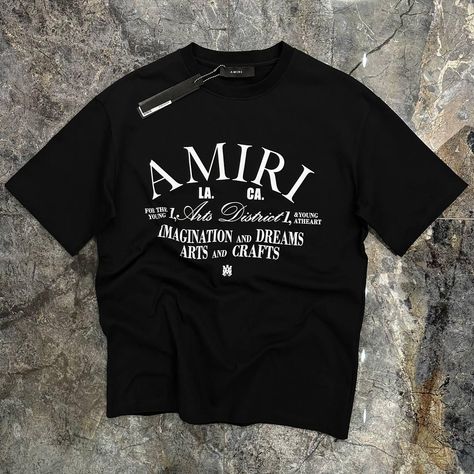 Black T-shirt With Cartoon Print For Streetwear, Urban Custom Print T-shirt For Streetwear, Black Designer Logo T-shirt For Streetwear, Amiri Shirt, Amiri Tshirt Men, Color Pallets, Design Inspo, Clothing Brand, Tshirt Designs