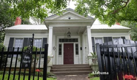 Furnished c.1834 Alabama Greek Revival $179K Greek Revival Farmhouse, Greek Revival Architecture, Perry County, Old Houses For Sale, Florida Georgia, Greek Revival, Historic District, Historic Places, Urban Area